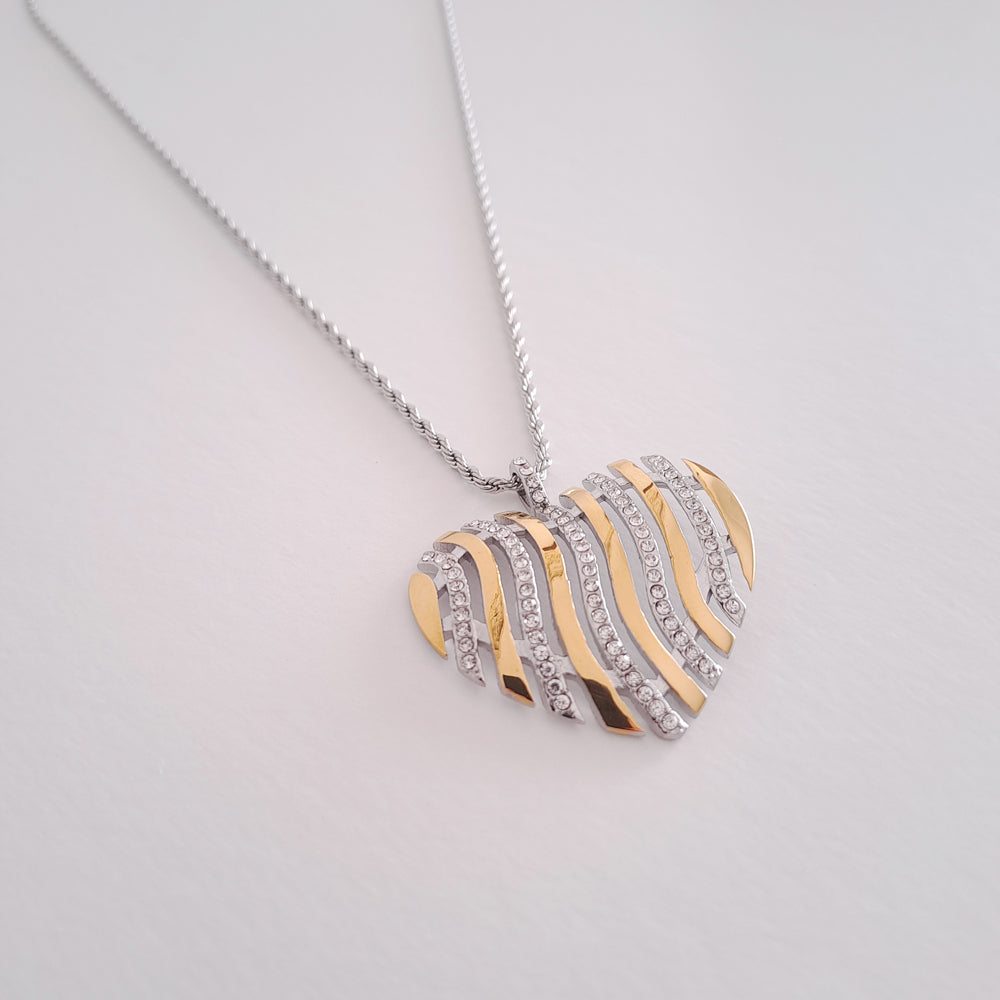 Colar Bicolor com Coração