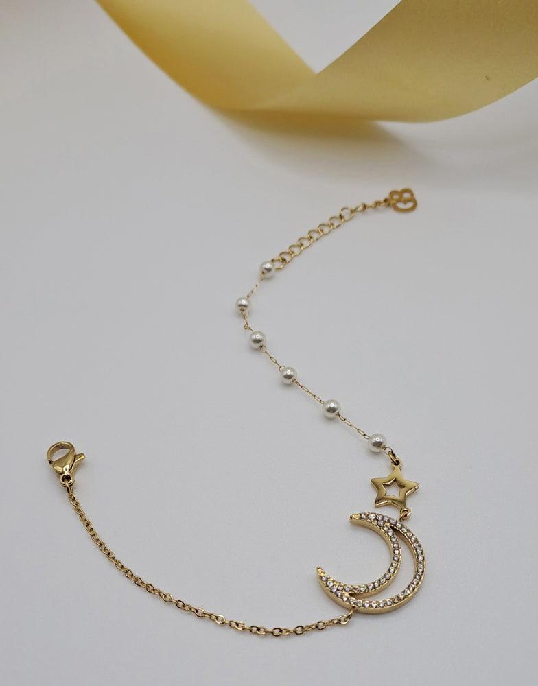 Pulseira com Pérolas e Zircónias