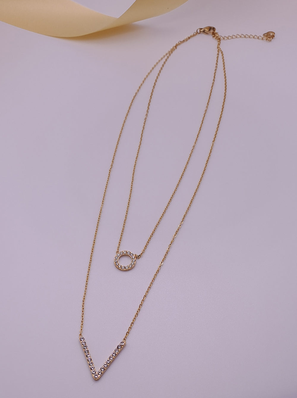 Colar Duplo com Zircónias