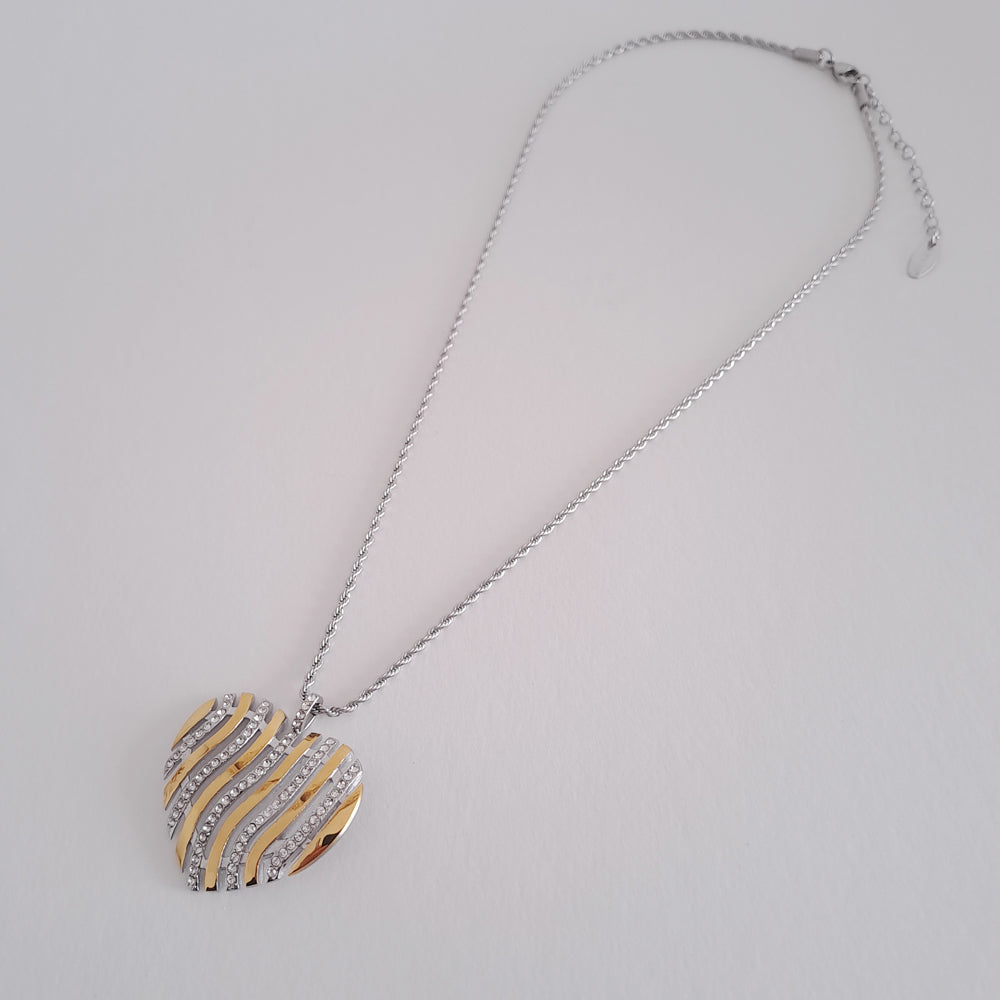 Colar Bicolor com Coração