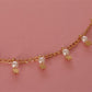 Pulseira com Elos Banhada a Ouro 18k com Pérolas e Estrelinhas Lisas