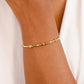 Bracelete, Aberta, de Cubinhos Banhada a Ouro 18k  com Micro Zircónias